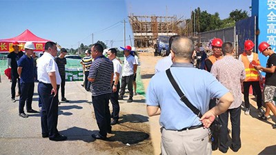 公司班子成員為項目施工和監(jiān)理單位工作人員送清涼